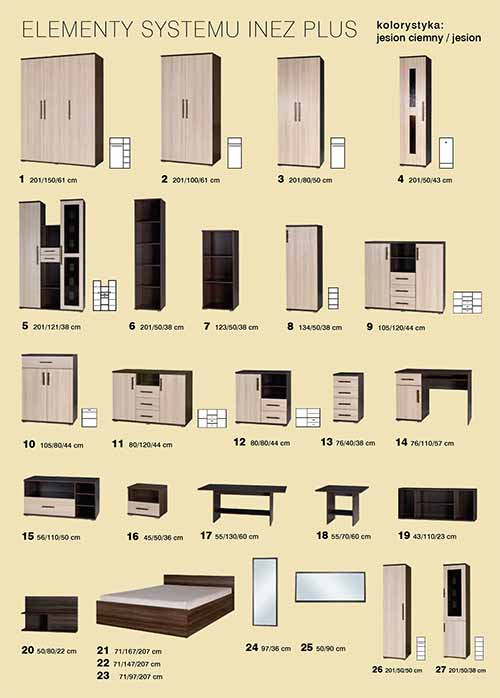 elementy systemu Inez Plus