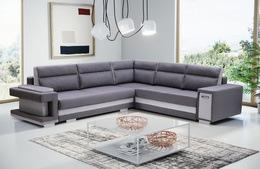 Narożnik Adelajda 2 rozkładany z barkiem do salonu 2 pojemniki