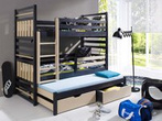 Łóżko piętrowe Hipolit 3 osobowe do pokoju dziecka
