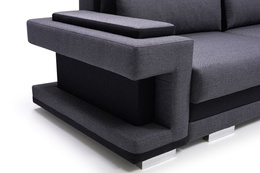 Narożnik Adelajda 2 rozkładany z barkiem do salonu 2 pojemniki