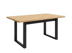 Stół do salonu dąb artisan z czarny 160x90 nierozkładany