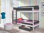 Łóżko piętrowe 2 osobowe Natu II do pokoju młodzieżowego