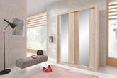 Szafa z drzwiami przesuwnymi DUCA III 160 do przedpokoju z lustrem