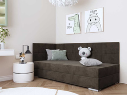 Łóżko tapicerowane narożne 90x200 materac bonell RAMO
