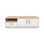 Szafka pod telewizor Santiago 8 biały lux + dąb biszkoptowy