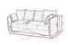 Sofa Giles do salonu z funkcją spania Magic Home