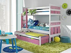 Łóżko piętrowe 3 osobowe Maksymilian do pokoju młodzieżowego