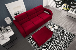 Sofa Alicja rozkładana 3 osobowa do salonu z pufą Gratis