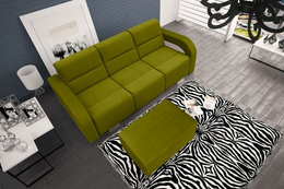 Sofa Alicja rozkładana 3 osobowa do salonu z pufą Gratis