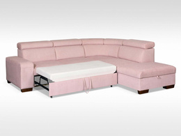 Narożnik Domino do salonu lewy z regulowanymi zagłówkami