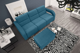Sofa Alicja rozkładana 3 osobowa do salonu z pufą Gratis