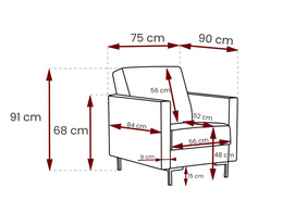 Fotel wypoczynkowy Solvo do salonu