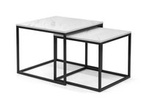 Komplet stolików do salonu biały marmur VEROLI