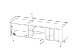 Szafka pod telewizor Vasina do salonu brandy castello