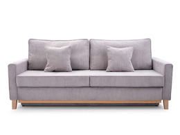Sofa rozkładana do salonu Risa drewniane nóżki