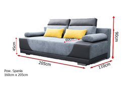 Sofa Gregi do salonu z funkcją spania