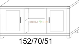 Stolik RTV JAWOR 1D2W1D