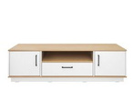Szafka pod telewizor Santiago 5 biały lux + dąb biszkoptowy