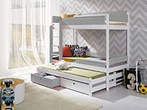 Łóżko piętrowe 3 osobowe NATU III do pokoju młodzieżowego
