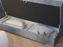 Łóżko tapicerowane 90x200 bonelowy do pokoj młodzieżowego RAMO II