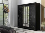 Szafa 200 z drzwiami przesuwnymi czarny black royal