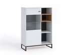 Witryna 90 na metalowym stelażu nowoczesna Roli do salonu