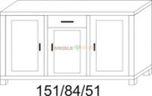 Komoda JAWOR 151 1D+1S1D+1D