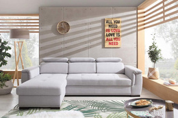 Narożnik do salonu UMBRIA III z funkcją spania regulowane zagłówki