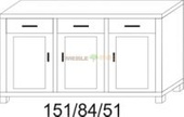Komoda JAWOR 151 1S1D+1S1D+1S1D