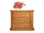 Komoda mała 3 szuflady KINGA dębowa do salonu