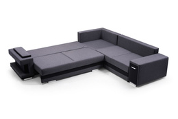 Narożnik Adelajda 2 rozkładany z barkiem do salonu 2 pojemniki