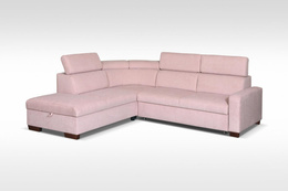 Narożnik Domino do salonu rozkładany z ruchomymi zagłówkami lewy