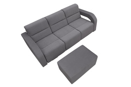 Sofa Alicja rozkładana 3 osobowa do salonu z pufą Gratis