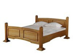 Łóżko dębowe KINGA do sypialni pod materac 160x200