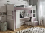 Łóżko antresola z biurkiem i szafą Tristan