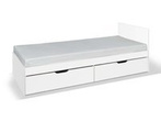 Łóżko młodzieżowe białe pod materac 80x200 z szufladami