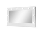 Białe lustro z oświetleniem LED