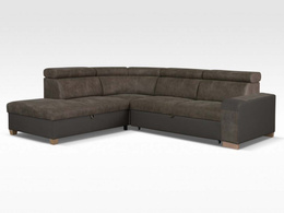 Narożnik Domino do salonu lewy z regulowanymi zagłówkami