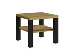 Stolik kawowy 60x60 do salonu z półką ława artisan + czarny mat