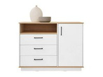Komoda 1D3SZ Santiago 7 biały lux + dąb biszkoptowy