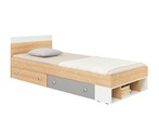 Łóżko młodzieżowe pod materac 120x200 Pixel 15 z szufladą na pościel