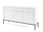 Komoda 3D3SZ biała metalowe nogi do salonu