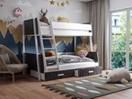 Łóżko piętrowe Moritz 3 osobowe