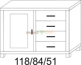 Komoda JAWOR 1D4S