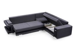 Narożnik Adelajda 2 rozkładany z barkiem do salonu 2 pojemniki