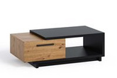 Ława Ines 120 do salonu dąb artisan z czarny mat