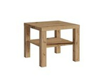 Stolik kawowy 60x60 do salonu z półką ława kwadratowa dąb artisan