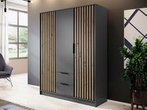 Szafa z lamelami 3 drzwiowa grafit