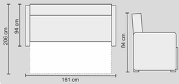 Sofa Loret 2 osobowa z funkcją spania wygodna