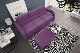 Sofa Alicja rozkładana 3 osobowa do salonu z pufą Gratis